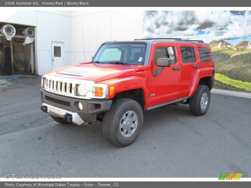 Victory Red / Ebony Black 2008 Hummer H3