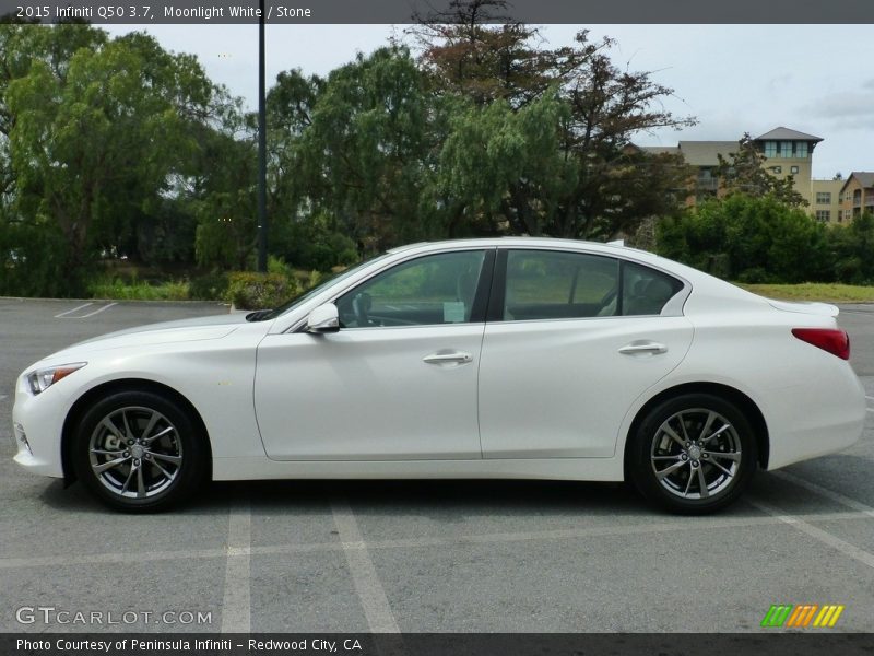 Moonlight White / Stone 2015 Infiniti Q50 3.7