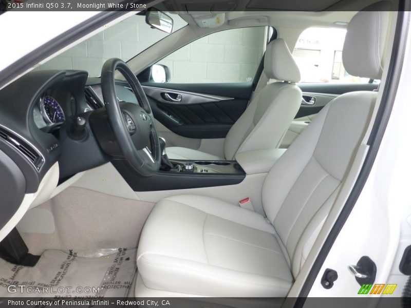 Moonlight White / Stone 2015 Infiniti Q50 3.7