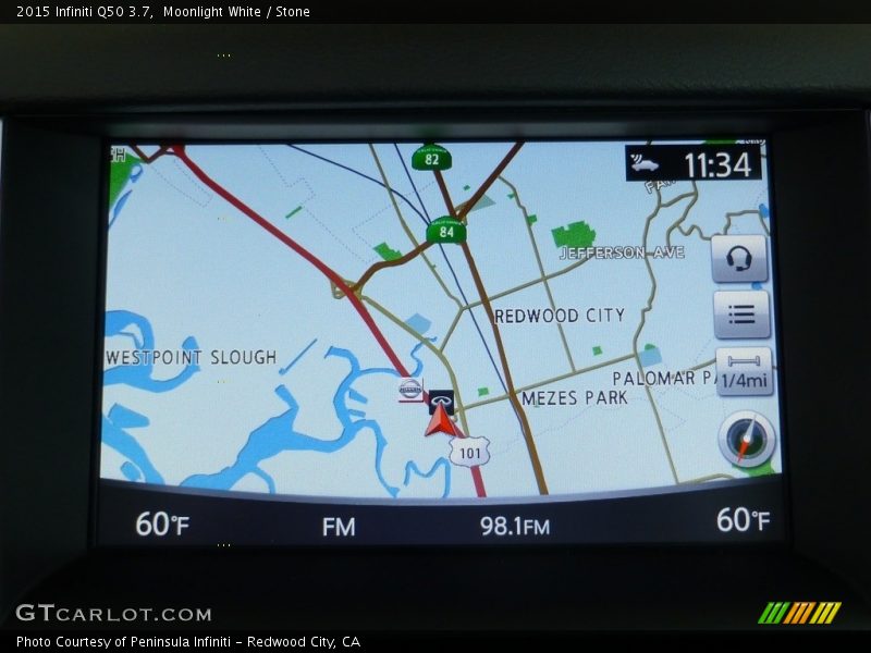 Moonlight White / Stone 2015 Infiniti Q50 3.7