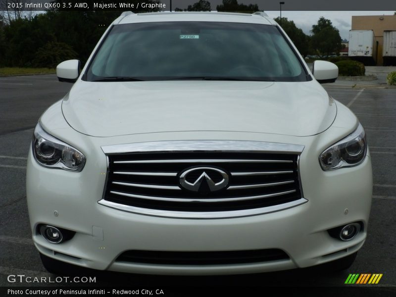 Majestic White / Graphite 2015 Infiniti QX60 3.5 AWD