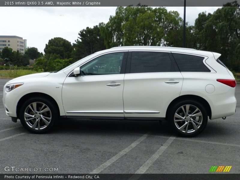 Majestic White / Graphite 2015 Infiniti QX60 3.5 AWD