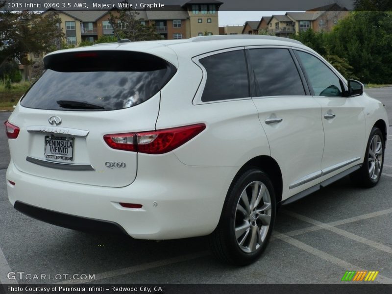 Majestic White / Graphite 2015 Infiniti QX60 3.5 AWD