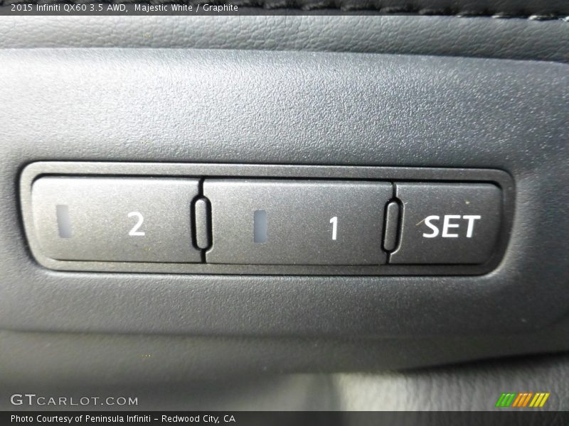 Majestic White / Graphite 2015 Infiniti QX60 3.5 AWD