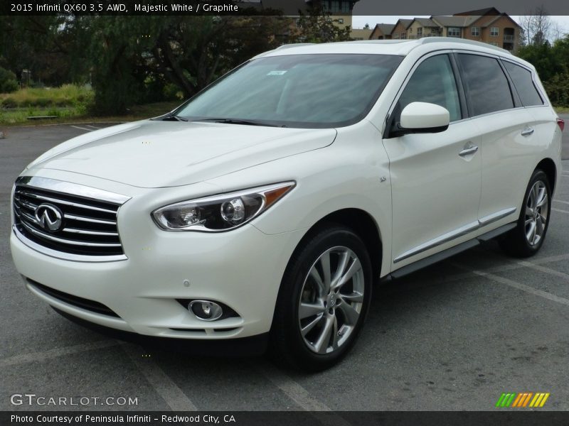 Majestic White / Graphite 2015 Infiniti QX60 3.5 AWD