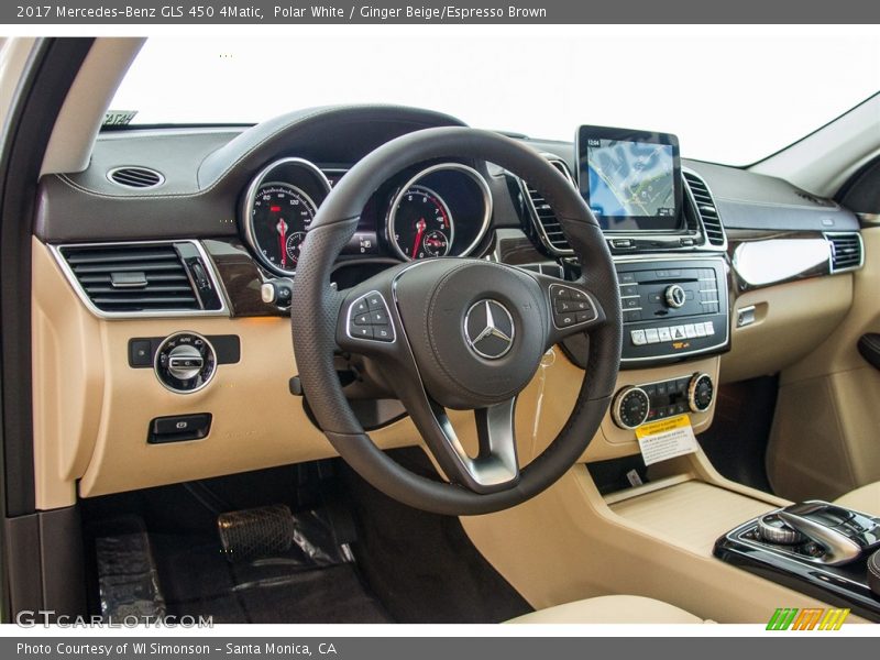 Polar White / Ginger Beige/Espresso Brown 2017 Mercedes-Benz GLS 450 4Matic