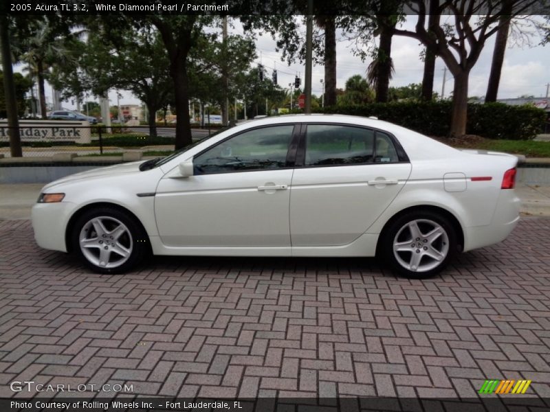 White Diamond Pearl / Parchment 2005 Acura TL 3.2