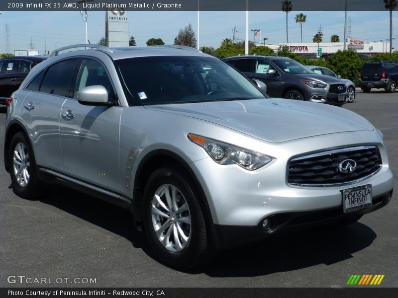 Liquid Platinum Metallic / Graphite 2009 Infiniti FX 35 AWD