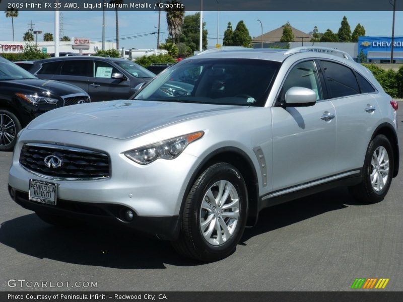 Liquid Platinum Metallic / Graphite 2009 Infiniti FX 35 AWD