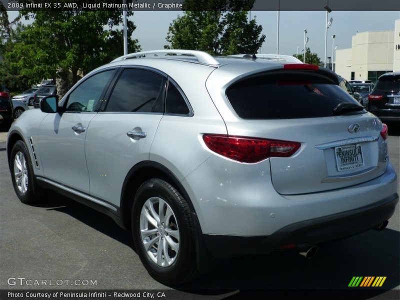 Liquid Platinum Metallic / Graphite 2009 Infiniti FX 35 AWD