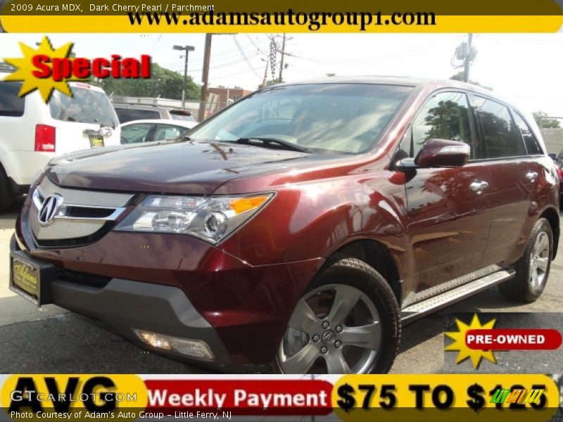 Dark Cherry Pearl / Parchment 2009 Acura MDX