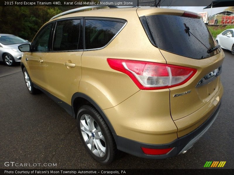Karat Gold Metallic / Medium Light Stone 2015 Ford Escape Titanium 4WD