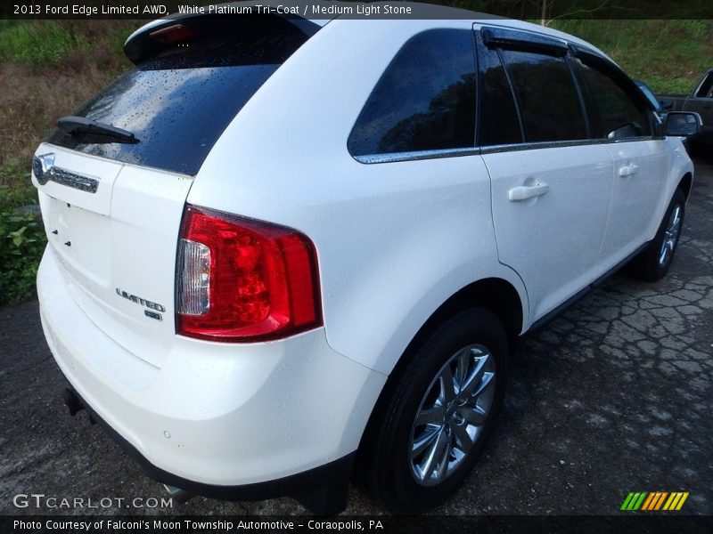 White Platinum Tri-Coat / Medium Light Stone 2013 Ford Edge Limited AWD