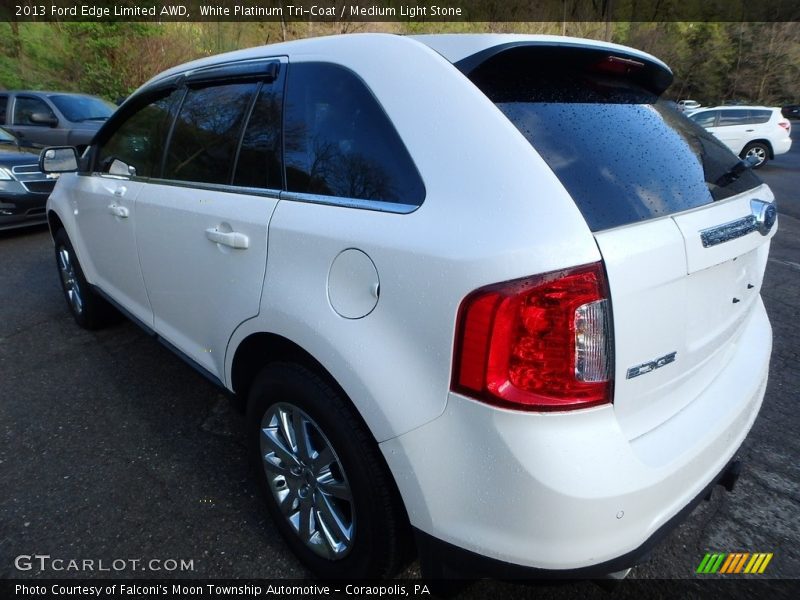 White Platinum Tri-Coat / Medium Light Stone 2013 Ford Edge Limited AWD