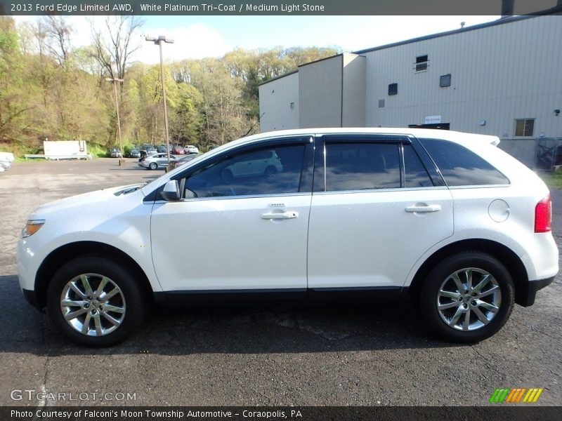 White Platinum Tri-Coat / Medium Light Stone 2013 Ford Edge Limited AWD