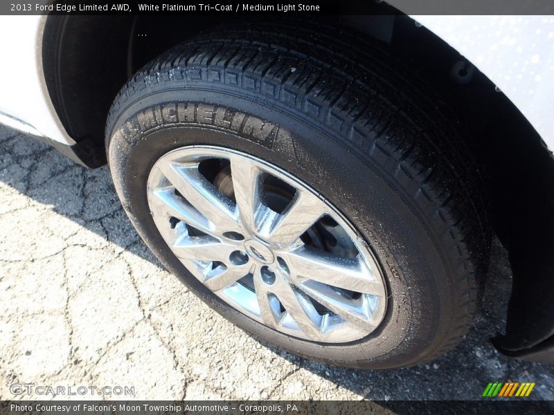 White Platinum Tri-Coat / Medium Light Stone 2013 Ford Edge Limited AWD