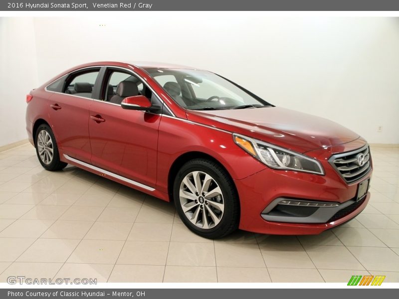 Venetian Red / Gray 2016 Hyundai Sonata Sport