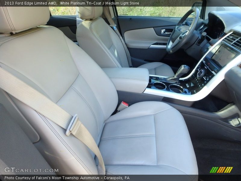 White Platinum Tri-Coat / Medium Light Stone 2013 Ford Edge Limited AWD