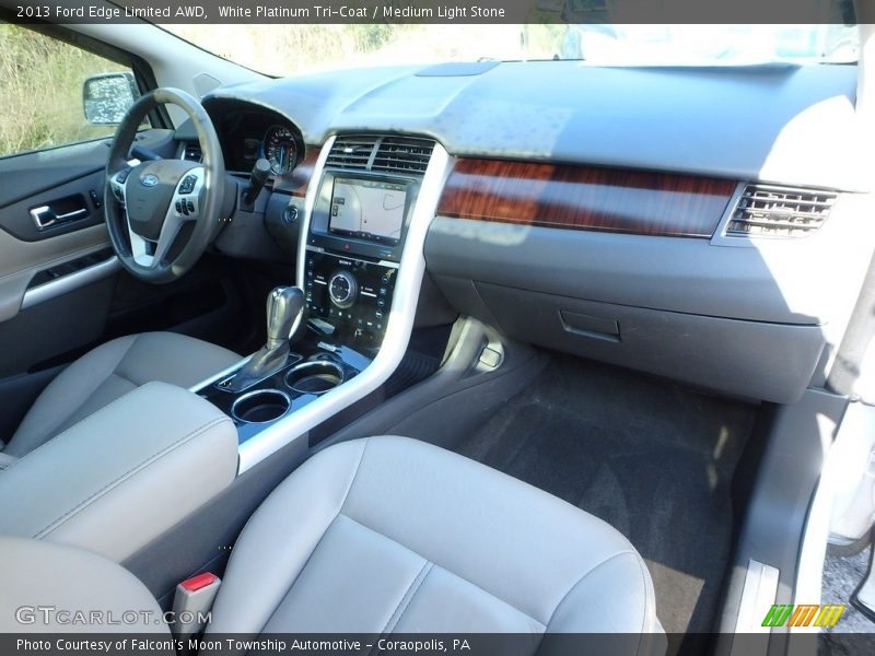 White Platinum Tri-Coat / Medium Light Stone 2013 Ford Edge Limited AWD