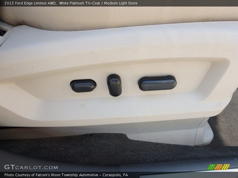 White Platinum Tri-Coat / Medium Light Stone 2013 Ford Edge Limited AWD
