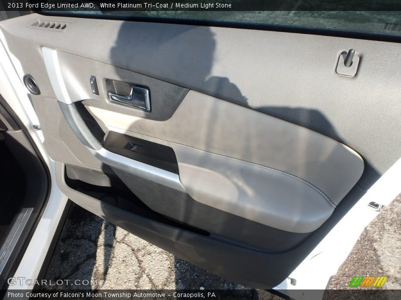 White Platinum Tri-Coat / Medium Light Stone 2013 Ford Edge Limited AWD