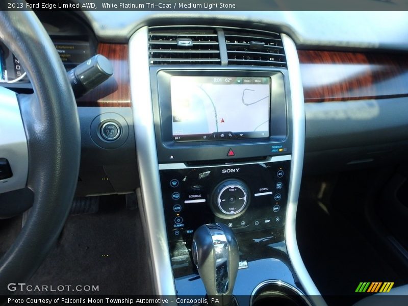 White Platinum Tri-Coat / Medium Light Stone 2013 Ford Edge Limited AWD