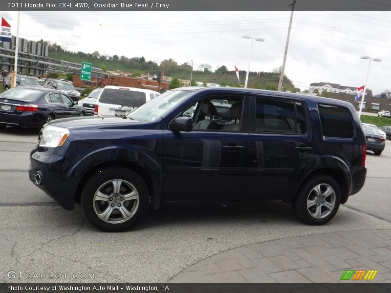 Obsidian Blue Pearl / Gray 2013 Honda Pilot EX-L 4WD