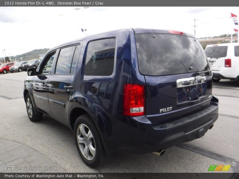 Obsidian Blue Pearl / Gray 2013 Honda Pilot EX-L 4WD