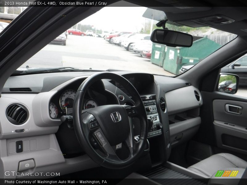 Obsidian Blue Pearl / Gray 2013 Honda Pilot EX-L 4WD