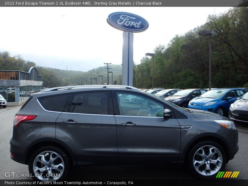 Sterling Gray Metallic / Charcoal Black 2013 Ford Escape Titanium 2.0L EcoBoost 4WD