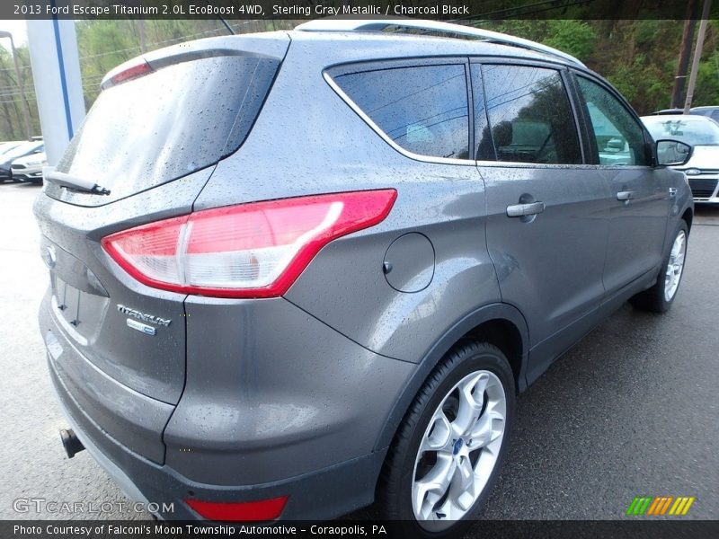 Sterling Gray Metallic / Charcoal Black 2013 Ford Escape Titanium 2.0L EcoBoost 4WD