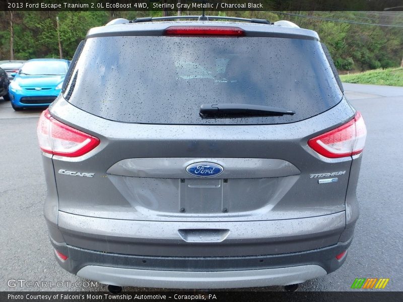 Sterling Gray Metallic / Charcoal Black 2013 Ford Escape Titanium 2.0L EcoBoost 4WD