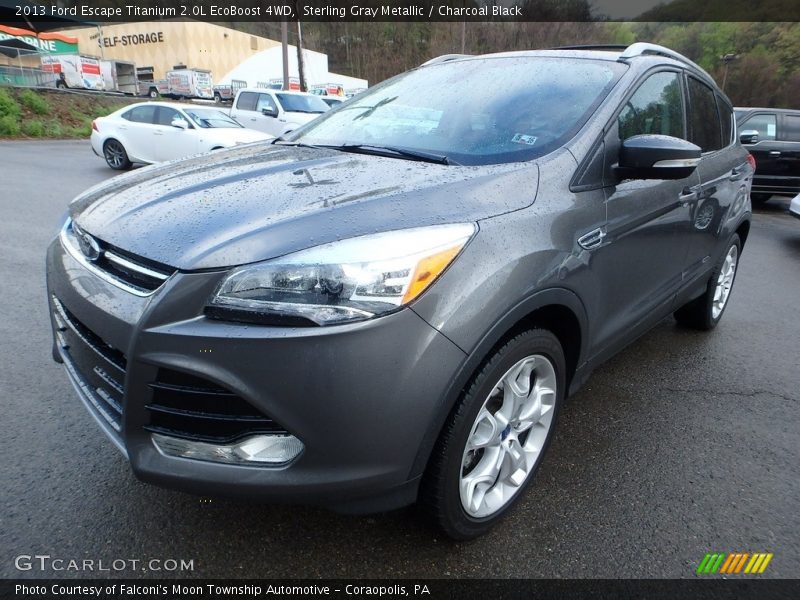 Sterling Gray Metallic / Charcoal Black 2013 Ford Escape Titanium 2.0L EcoBoost 4WD