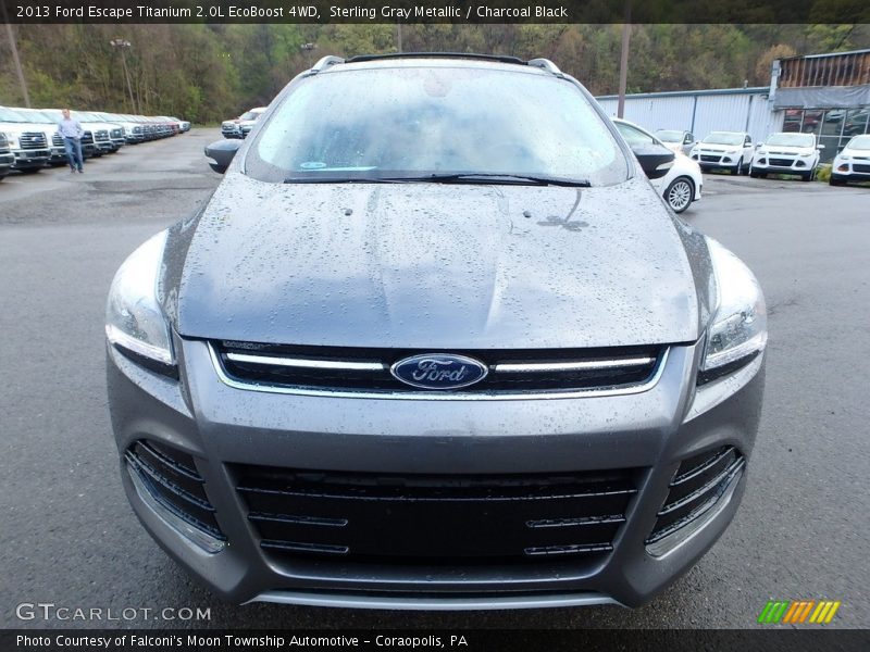Sterling Gray Metallic / Charcoal Black 2013 Ford Escape Titanium 2.0L EcoBoost 4WD