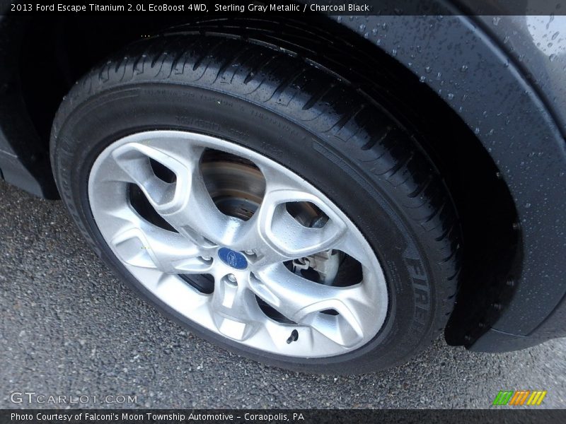 Sterling Gray Metallic / Charcoal Black 2013 Ford Escape Titanium 2.0L EcoBoost 4WD