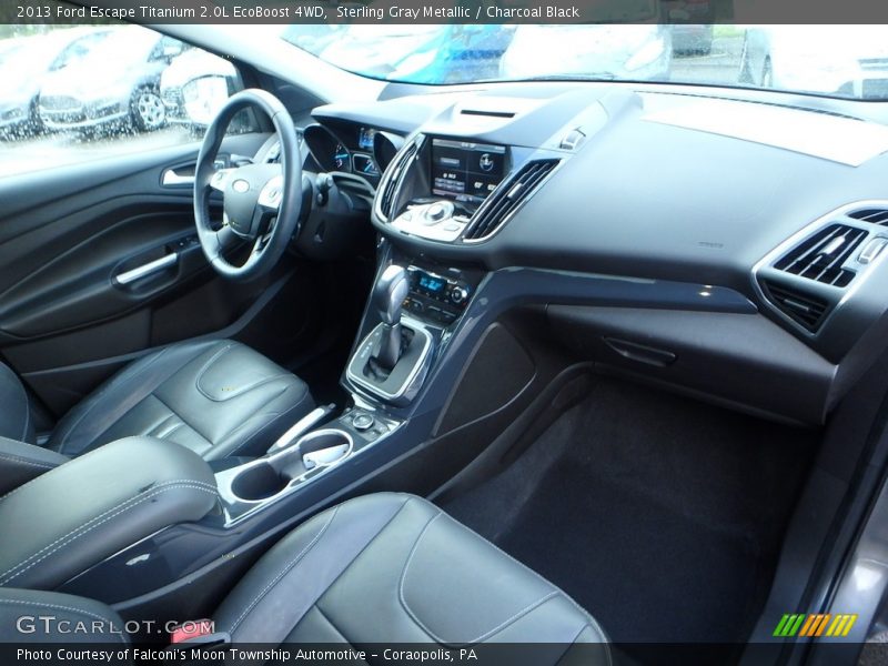 Sterling Gray Metallic / Charcoal Black 2013 Ford Escape Titanium 2.0L EcoBoost 4WD