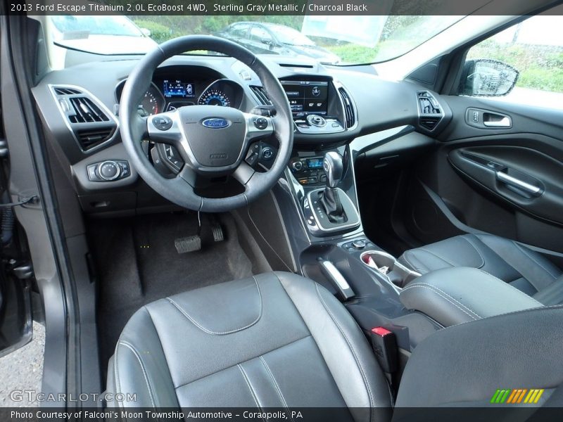 Sterling Gray Metallic / Charcoal Black 2013 Ford Escape Titanium 2.0L EcoBoost 4WD
