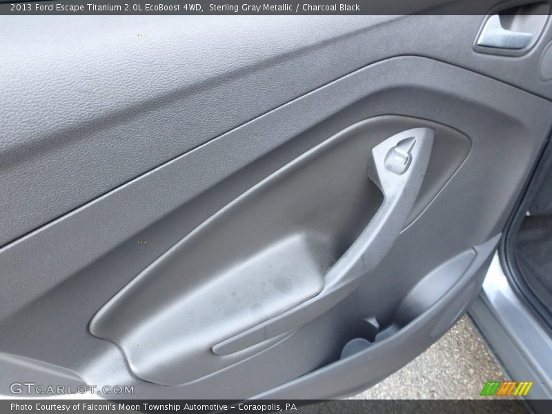 Sterling Gray Metallic / Charcoal Black 2013 Ford Escape Titanium 2.0L EcoBoost 4WD