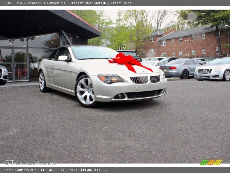 Titanium Silver Metallic / Cream Beige 2007 BMW 6 Series 650i Convertible