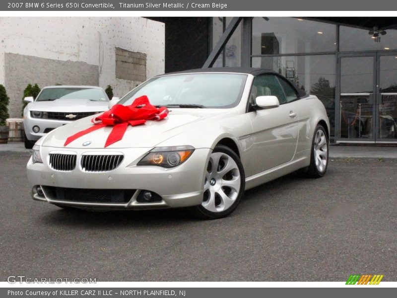 Titanium Silver Metallic / Cream Beige 2007 BMW 6 Series 650i Convertible