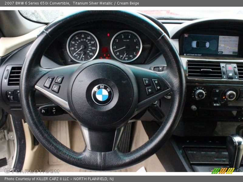 Titanium Silver Metallic / Cream Beige 2007 BMW 6 Series 650i Convertible