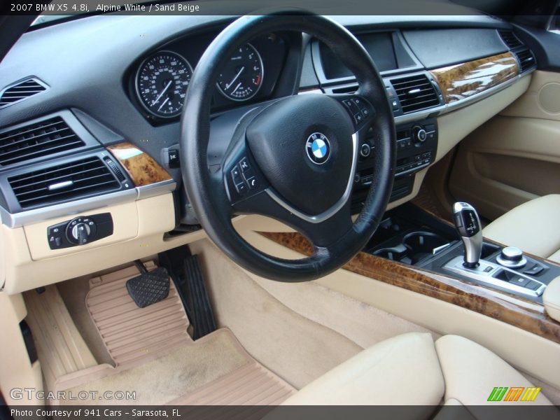 Alpine White / Sand Beige 2007 BMW X5 4.8i