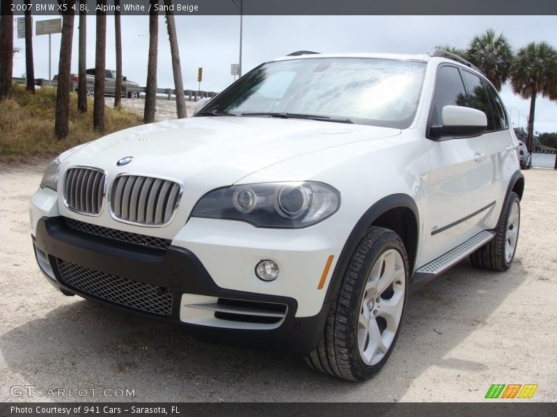 Alpine White / Sand Beige 2007 BMW X5 4.8i