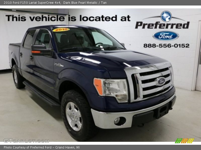 Dark Blue Pearl Metallic / Tan 2010 Ford F150 Lariat SuperCrew 4x4