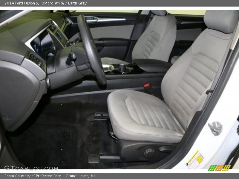 Oxford White / Earth Gray 2014 Ford Fusion S