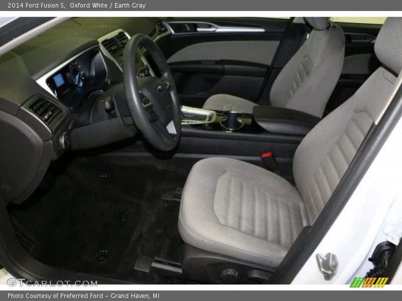 Oxford White / Earth Gray 2014 Ford Fusion S
