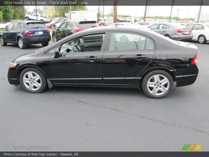 Crystal Black Pearl / Gray 2010 Honda Civic LX Sedan