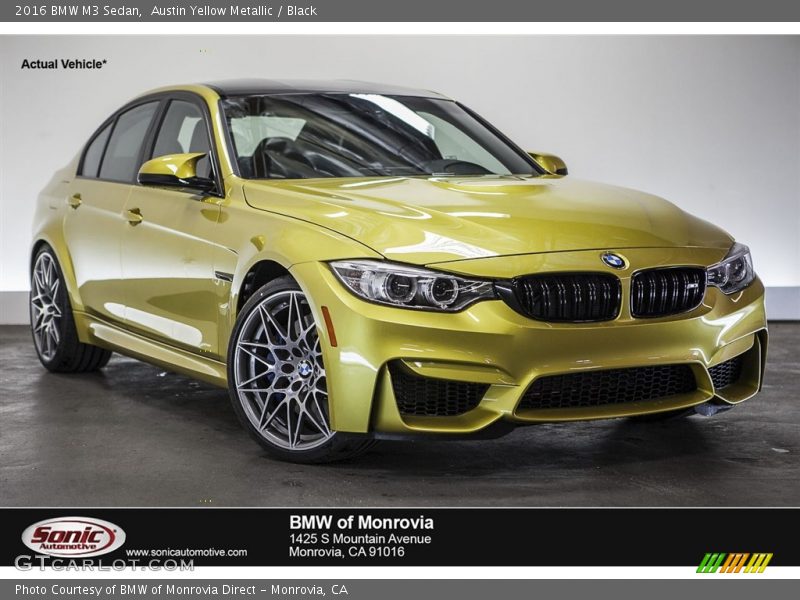 Austin Yellow Metallic / Black 2016 BMW M3 Sedan