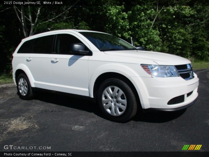 White / Black 2015 Dodge Journey SE