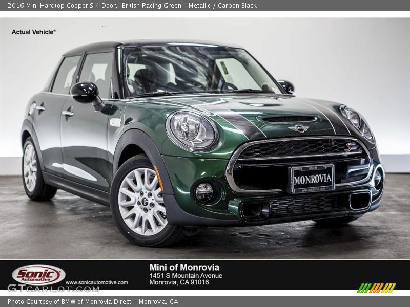 British Racing Green II Metallic / Carbon Black 2016 Mini Hardtop Cooper S 4 Door